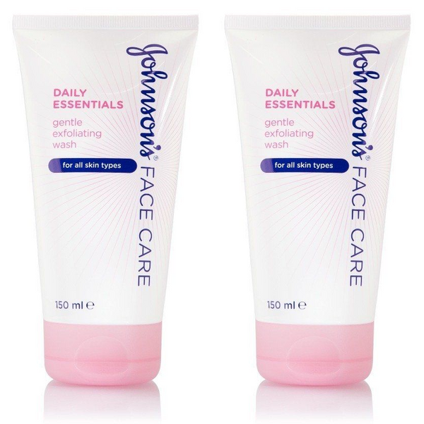 Johnson's Face Care Daily Essentials Gentle Exfoliating Wash, 150ml (Pack of 2)