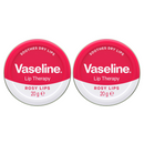 2 Pack x Vaseline Rosy Lips Lip Therapy Tin - Soothes Dry Lips, 20g (0.17oz)