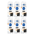 6 Pack x Nivea Black & White Invisible Ultimate Impact 72H Roll-On, 1.7oz