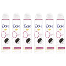Dove Invisible Zinc Complex 2x Action Deodorant Body Spray, 150ml (Pack of 6)
