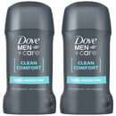 Dove Men+Care Clean Comfort Anti-Perspirant Deodorant, 1.7oz (50ml) (Pack of 2)