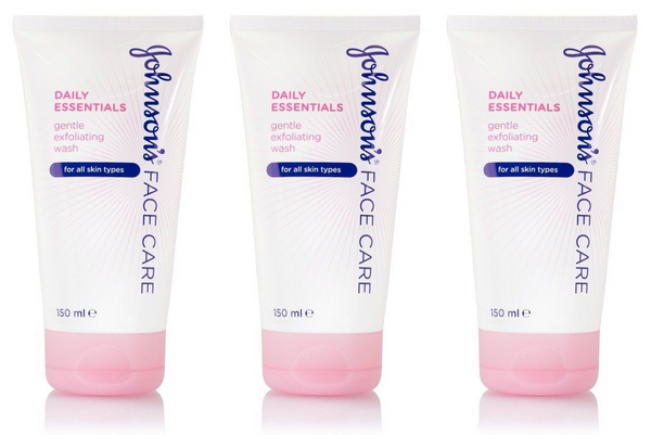 Johnson's Face Care Daily Essentials Gentle Exfoliating Wash, 150ml (Pack of 3)