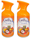 Air Breeze Tropical Fruits Mini Air Freshener Spray, 8.5oz. (250ml) (Pack of 2)