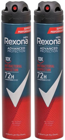2 Count x Rexona Men Antibacterial Protection 72H + MotionSense 6.7oz (200ml)