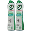 2 Pack x Cif Cleaning Cream w/ Bleach - All Purpose Cleaner, 16.9oz (500ml)