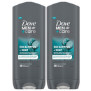 2 Count x Dove Men Eucalyptus + Mint Body Face & Hair Wash, 13.52oz (400ml)