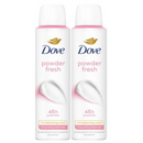 2 Pack x Dove Powder Fresh 48H Anti-Perspirant Deodorant Spray, 5oz (150ml)