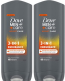 2 Count x Dove Men 3-In-1 Endurance Body Face & Hair Wash, 13.52oz (400ml)