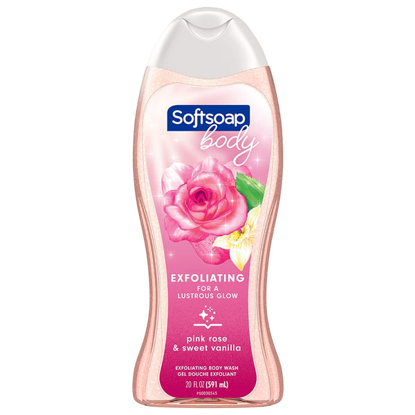 Softsoap Pink Rose & Sweet Vanilla Body Wash 20oz (591ml)
