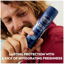 Nivea Men Cool Kick Quick Dry 72 Hour Deodorant Spray, 5oz. (150ml)