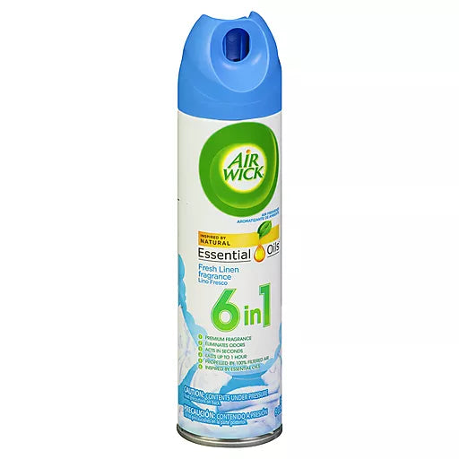 Air Wick 6-In-1 Fresh Linen Air Freshener, 8 oz (Pack of 3)