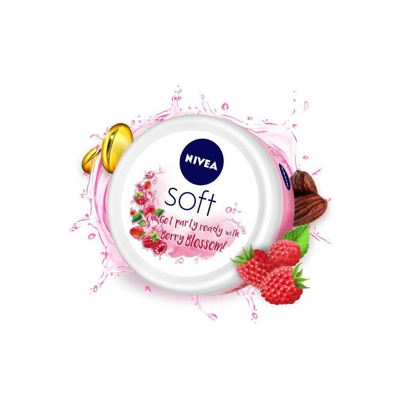 Nivea Soft Berry Blossom w/ Jojoba Oil & Vitamin E, 200ml