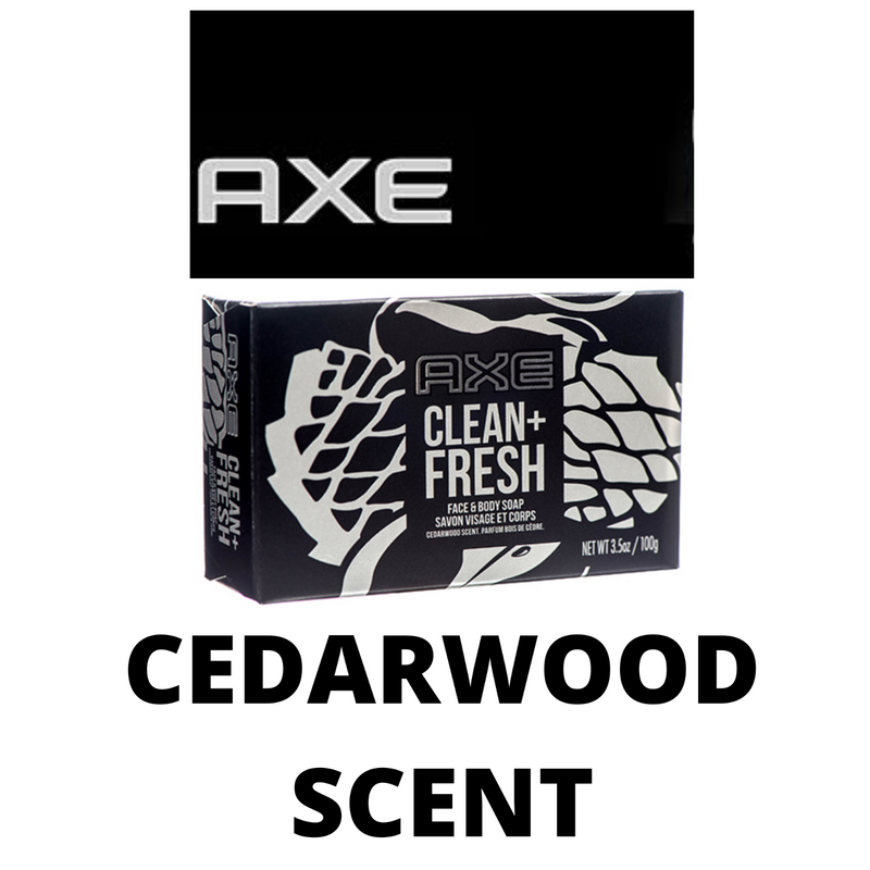 Axe Clean + Fresh Face & Body Soap (Cedarwood) 3.5oz 100g