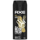 Axe Gold Oud Wood & Fresh Vanilla Deodorant Body Spray, 150ml (4oz)