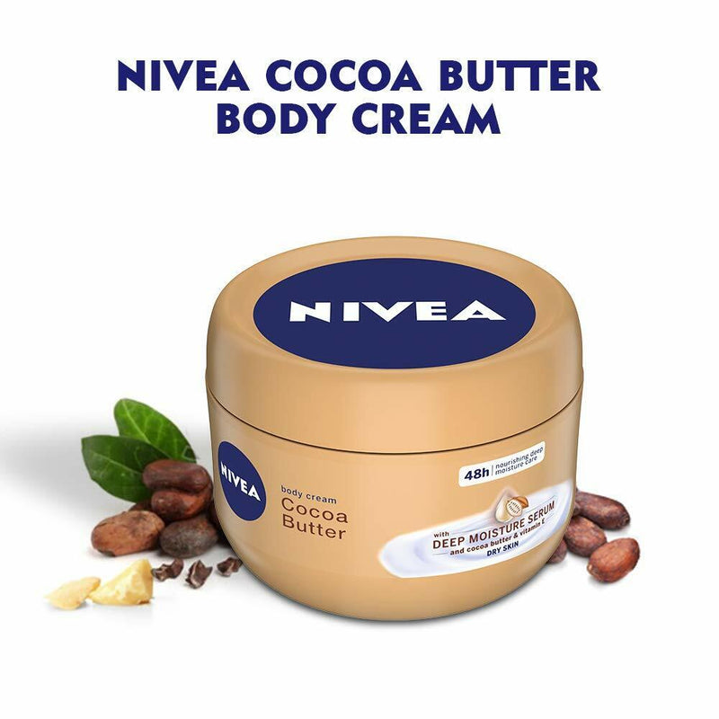 Nivea Body Cream Cocoa Butter With Vitamin E, 250ml (Pack of 6)