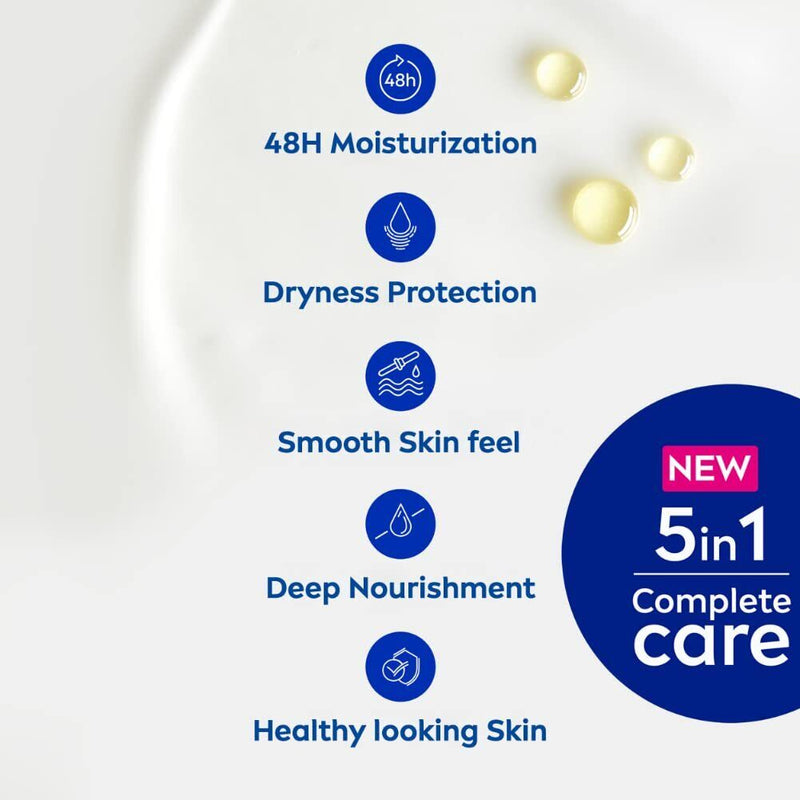 Nivea 5-in-1 Nourishing Lotion - Body Milk Complete Care, 6.76oz