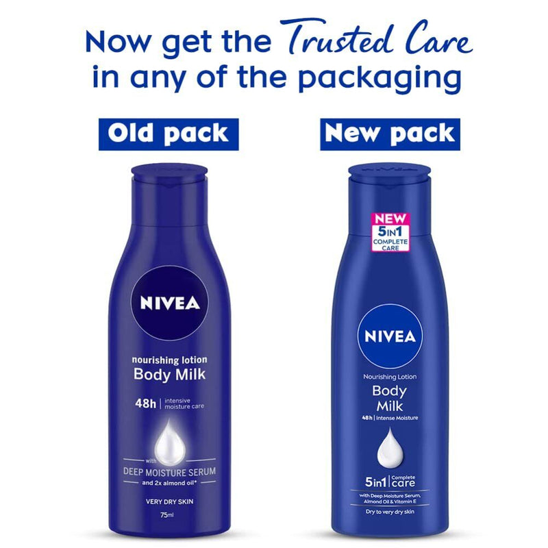 Nivea 5-in-1 Nourishing Lotion - Body Milk Complete Care, 6.76oz (Pack of 3)