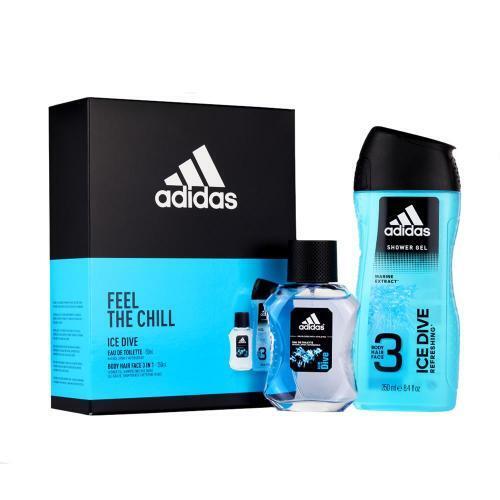 Adidas Feel The Chill - Ice Dive Gift Set (Cologne & Shower Gel) (Pack of 6)