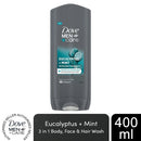 Dove Men Eucalyptus + Mint Body Face & Hair Wash, 13.52oz (400ml)