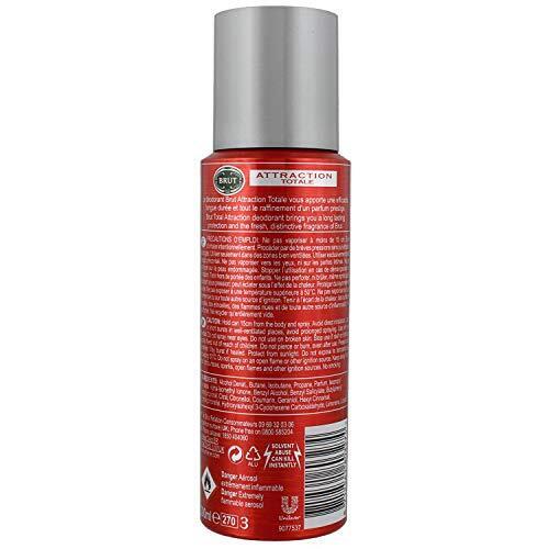 Brut Attraction Totale Deodorant Spray Efficacite Longue Duree 200ml (Pack of 2)