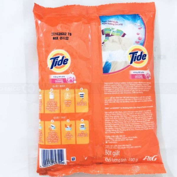 Tide Powder with Downy Laundry Detergent Powder, 690g (Pack of 3)