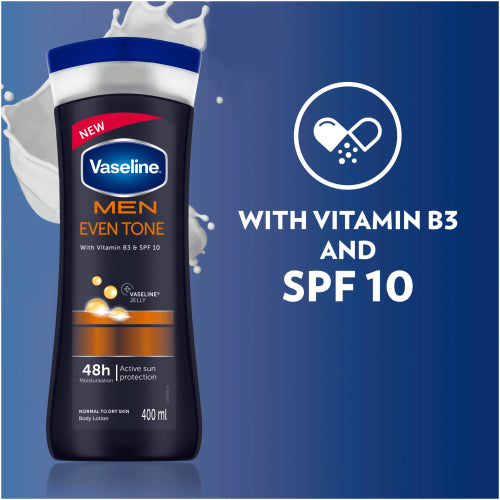 Vaseline Men Even Tone Vitamin B3 & SPF 10 Lotion, 400ml