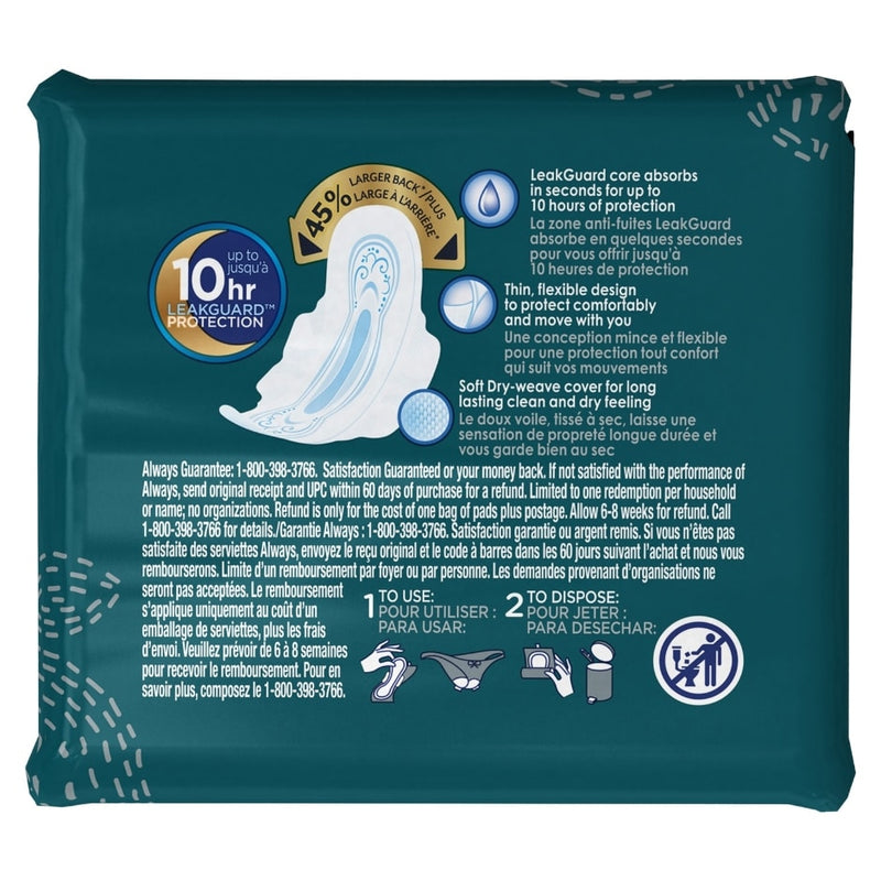 Always Ultra Thin Overnight Flexi-Wings Size 4 Sanitary Pads, 14 ct (Pack of 3)