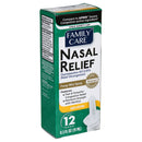 Family Care Severe Nasal Relief Medicated Pump Mist Spray, 0.5fl oz