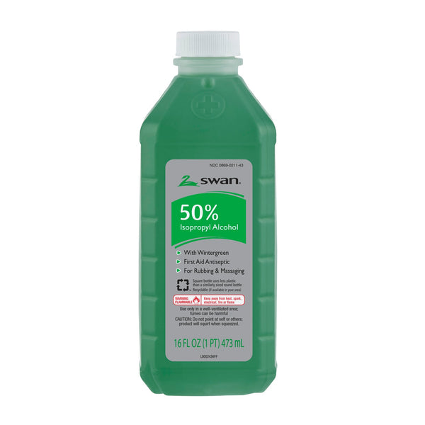 Swan 50% Wintergreen Isopropyl Alcohol First Aid Antiseptic, 16oz.