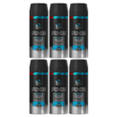 6 Pack x Axe Ice Chill Frozen Mint & Lemon Body Spray, 150ml