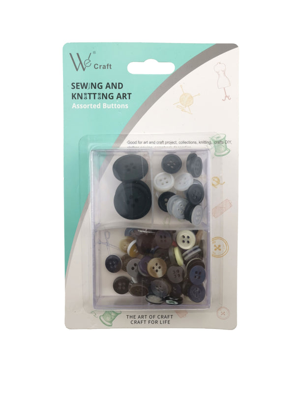 Assorted Buttons, 50-ct