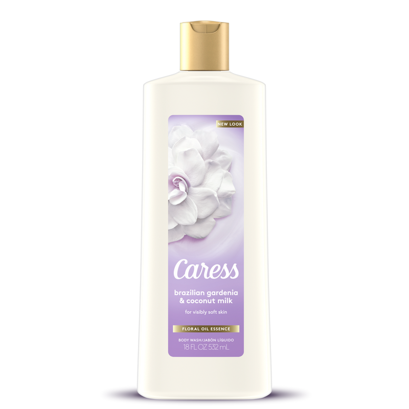 Caress Brazilian Gardenia & Coconut Milk Body Wash, 18 oz.