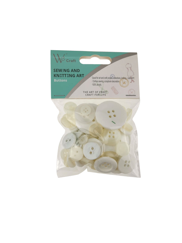 Sewing Buttons White