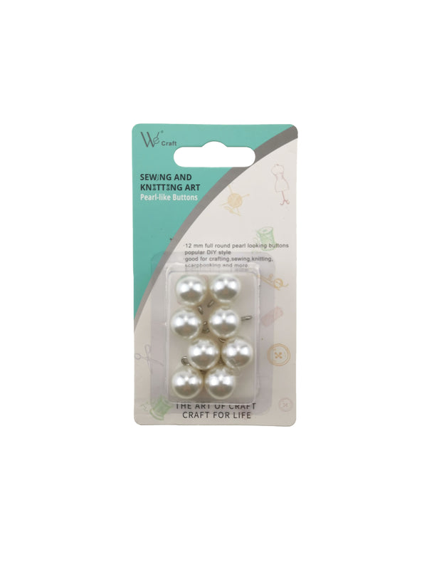 Pearl-like Buttons, 8-ct