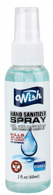 Wish Hand Sanitizer Spray 2oz  Vitamin E