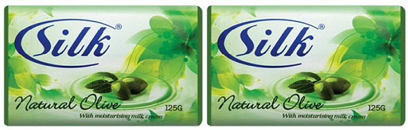 Silk Natural Olive Moisturizing Milk Cream Beauty Bar Soap, 3 Pack (Pack of 2)