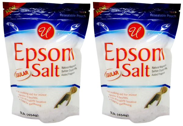 Regular Unscented Epsom Salt, 1 lb (Pack of 2)