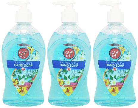 Universal Antibacterial Tropical Beach Hand Soap, 13.5 oz (Pack of 3)
