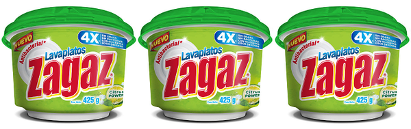 Antibacterial Lavaplatos Zagaz Citrus Power, 425g (Pack of 3)