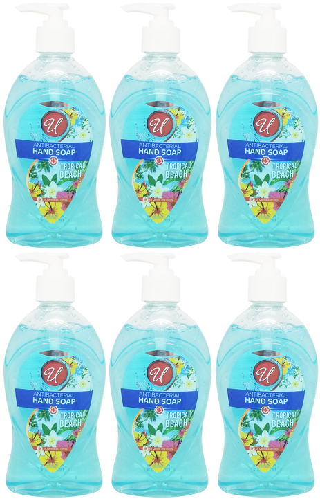 Universal Antibacterial Tropical Beach Hand Soap, 13.5 oz (Pack of 6)