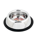 Stainless Steel Dog or Cat Bowl with Rubber Bottom, 1-ct.