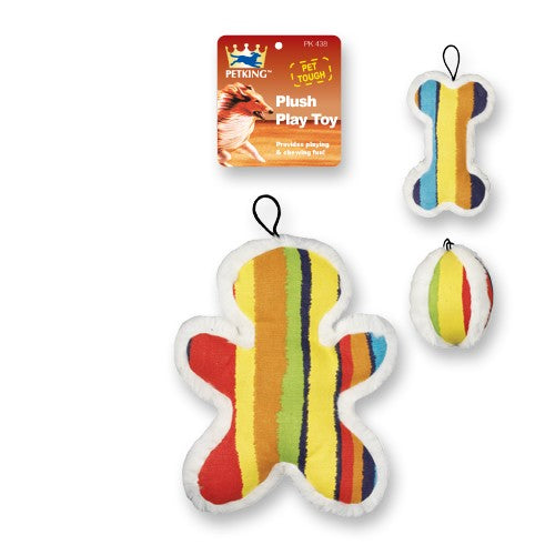 Plush Play Dog Toy Colorful, 1-ct.