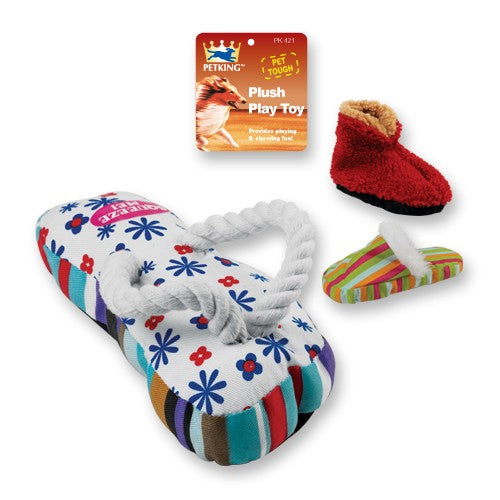 Plush Play Dog Toy Shoes and Slippers, 1-ct.
