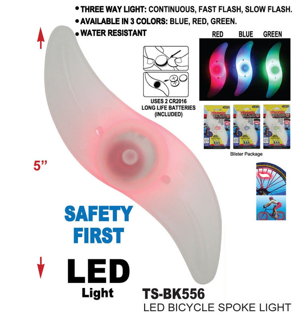 LED Bicycle 3-Way Spoke Light, 1-ct.