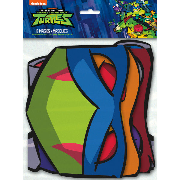 Rise of the TMNT Party Masks, 8ct