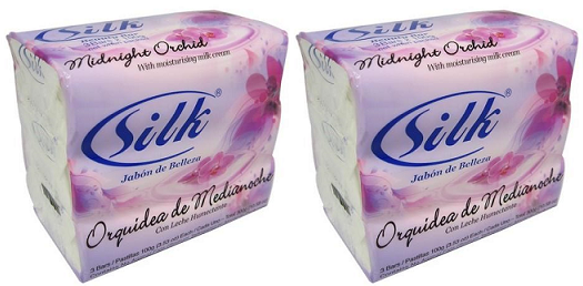 Silk Midnight Orchid Moisturizing Milk Cream Beauty Bar Soap, 3 Pack (Pack of 2)