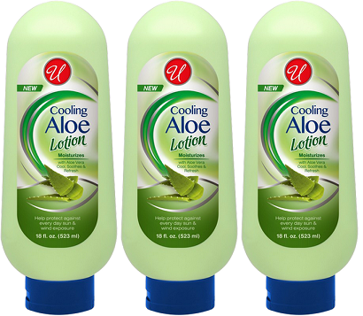 Cooling Aloe Lotion with Aloe Vera, 18 fl oz. (Pack of 3)