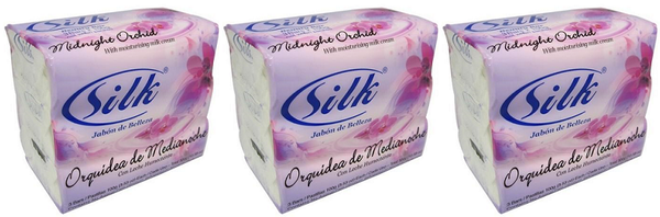 Silk Midnight Orchid Moisturizing Milk Cream Beauty Bar Soap, 3 Pack (Pack of 3)