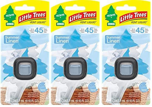 Little Trees Summer Linen Scent Air Freshener Vent Liquid, 3 ml (Pack of 3)