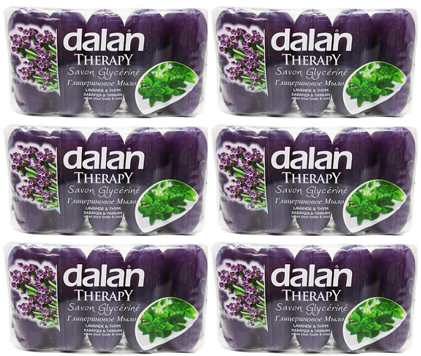 Dalan Therapy Glycerine Soap Lavander & Thyme Soap, 5 Pack (Pack of 6)